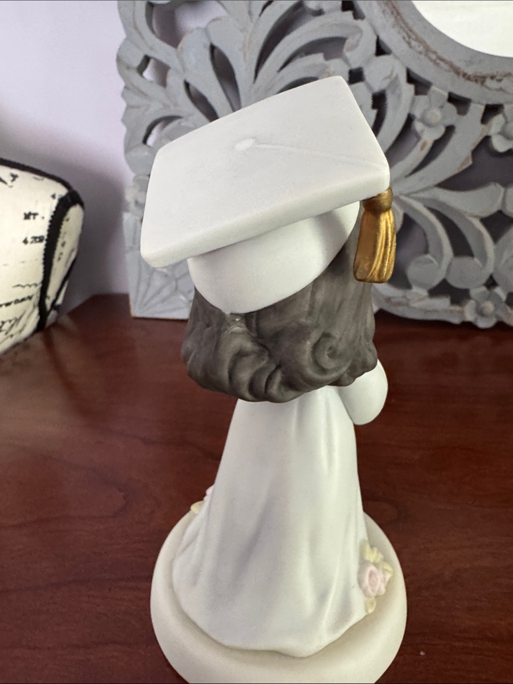 Graduation Girl Figurine in White with Brown Hair - precious moment graduate - Picture 4 of 8
